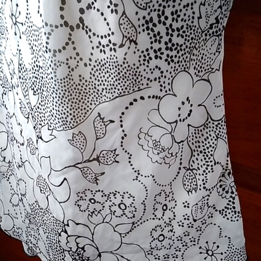 HP! Vintage Strapless Floral Fitted Y2K Scalloped Edges Peplum Top Small - Picture 8 of 9